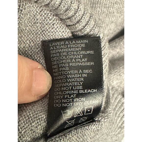 Katherine‎ Barclay Sz L Chiffon Back Drapey Wool Blend Sweater whimsy sheer - Picture 7 of 8